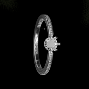 Silver Round Cubic Zirconia Twist Engagement Wedding Ring